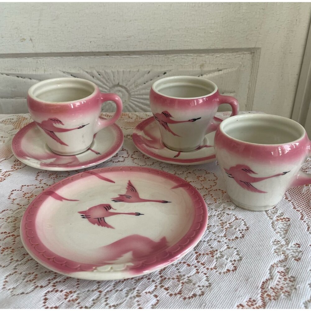 Syracuse Restaurant China The Traveler Milwaukee Railroad Cups Saucers Plate